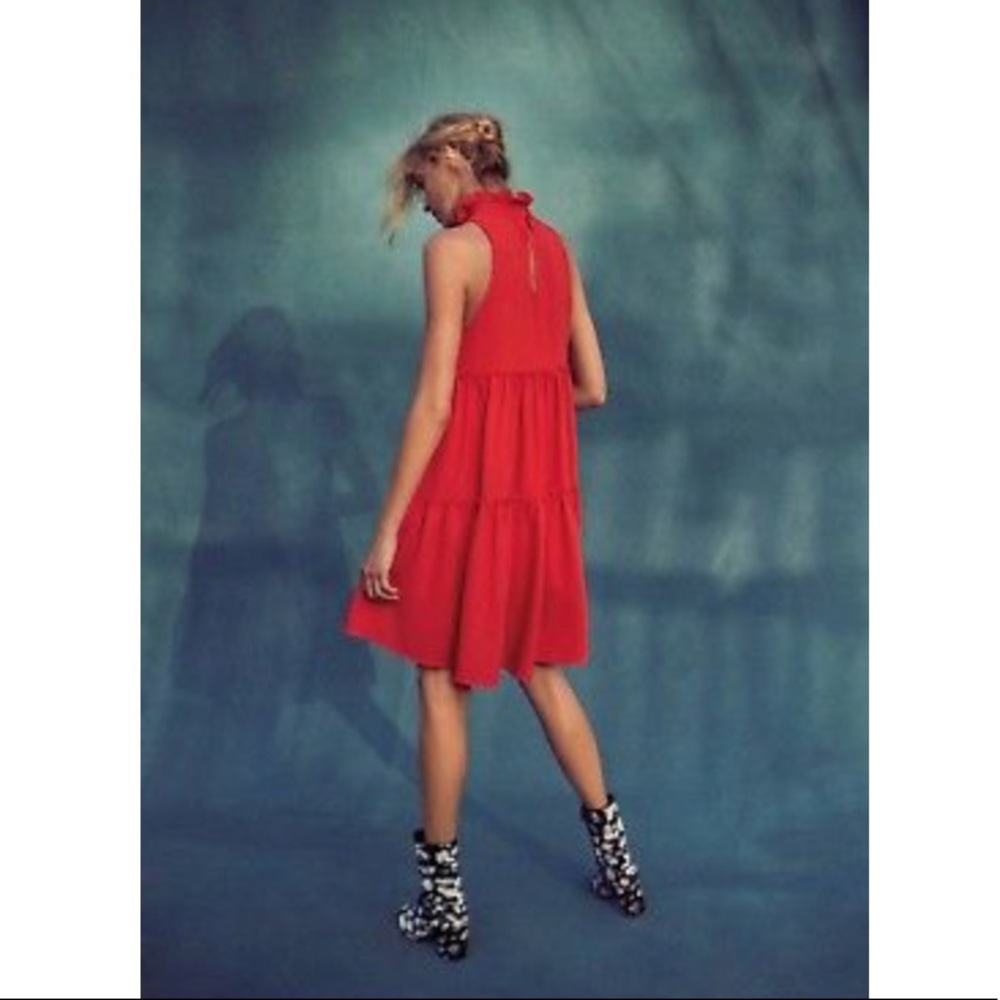 NWT Ruffled Turtleneck Swing Dress - Picture 6 of 6